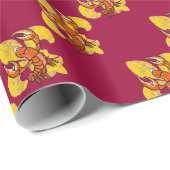 Crawfish Lilie Vintages Geschenkpapier (Rolleneckpunkt)