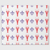 Crawfish & Lilie Wrapping Paper Geschenkpapier (Flach)
