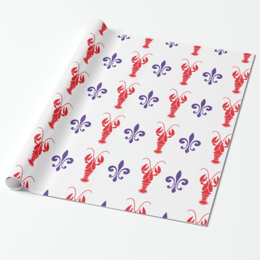 Crawfish & Lilie Wrapping Paper Geschenkpapier (Ungerollt)