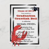 Crawfish/Lobster Boil Graduation Party Einladung (Vorne/Hinten)