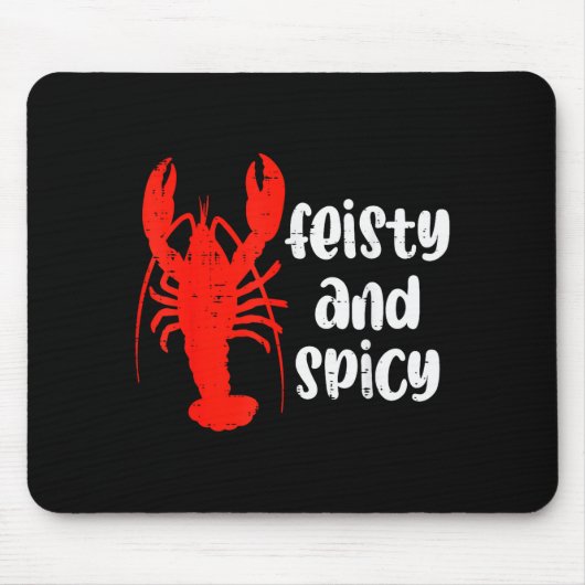 Crawfish Lobster Feisty And Scy Crayfish Men Women Mousepad (Vorne)
