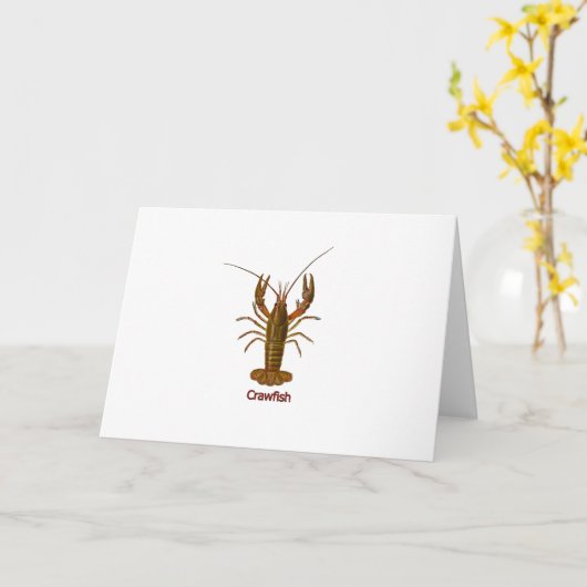 Crawfish-Logo Karte (Gelbe Blume)