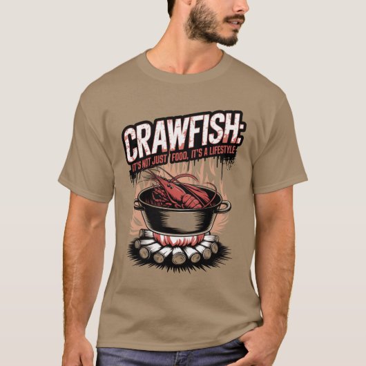 Crawfish Lover Geschenk - Humorvolle Krebse Kunst T-Shirt (Vorderseite)