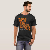 Crawfish Map Louisiana Cajun Meeresfrüchte und Sch T-Shirt (Vorne ganz)