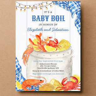 Crawfish-Meeresfrüchte-Kochfest-Baby-Party Einladung