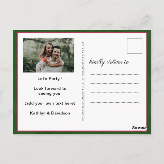 Crawfish Meeresfrüchte Verlobung Foto Einladung Postkarte (Rückseite)