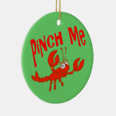 Crawfish Pinch Me Cartoon Keramik Ornament (Rechts)