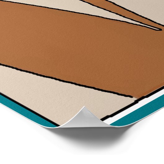 Crawfish Pinch Schwanz Art Deco Poster (Ecke)