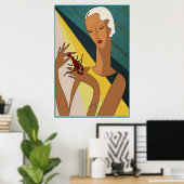 Crawfish Pinch Schwanz Art Deco Poster (Heimbüro)