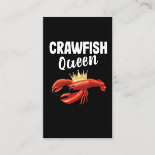 Crawfish Queen Sea Food Restaurant Lover Visitenkarte