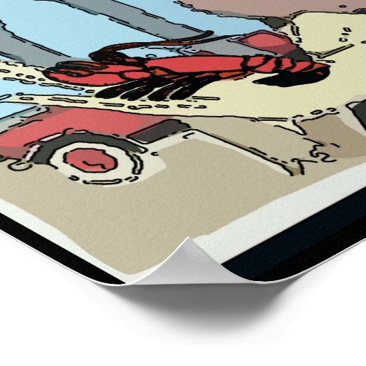 Crawfish: Red Hat Gal Poster (Ecke)