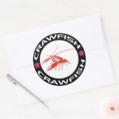 crawfish-ring (red-1) runder aufkleber (Umschlag)