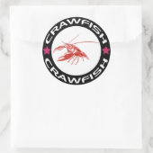 crawfish-ring (red-1) runder aufkleber (Tasche)