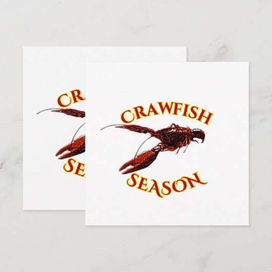 Crawfish-Saison Einladung (Vorne/Hinten)