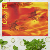 Crawfish-Saison Geschirrtuch (Gefaltet)