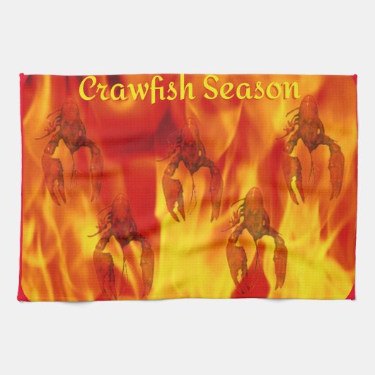 Crawfish-Saison Geschirrtuch (Horizontal)