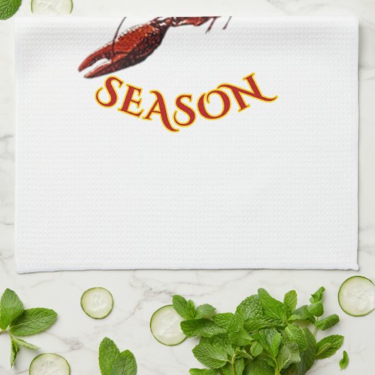 Crawfish-Saison Geschirrtuch (Gefaltet)