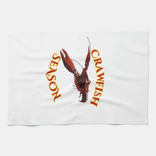Crawfish-Saison Geschirrtuch (Horizontal)