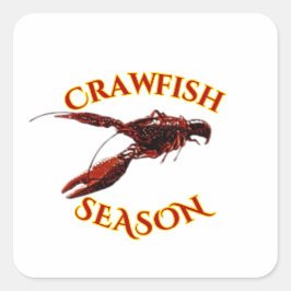 Crawfish-Saison Quadratischer Aufkleber