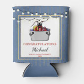 Crawfish Seafood Boil Blue Gold Graduation Party Dosenkühler (Vorderseite)