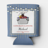 Crawfish Seafood Boil Blue Gold Graduation Party Dosenkühler (Rückseite)