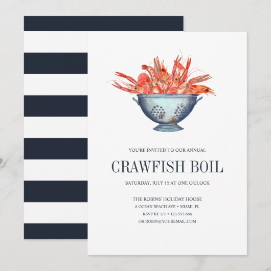 CRAWFISH Seafood Boil Party (Vorne/Hinten)