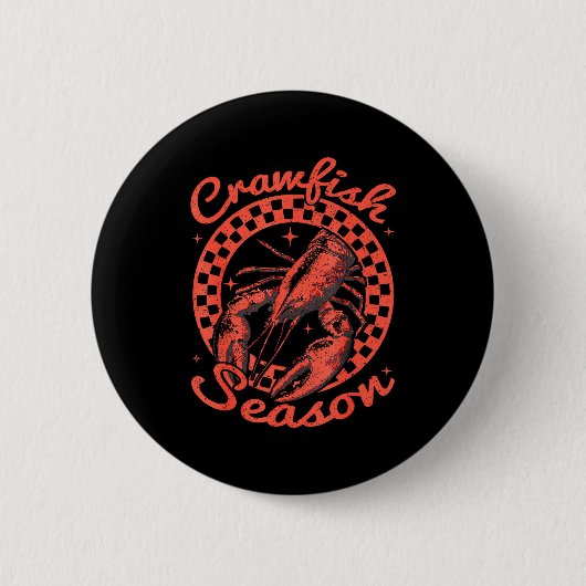 Crawfish Season Crawfish Boil Lobster Cajun Men Wo Button (Vorderseite)