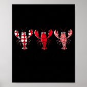 Crawfish Season Crayfish Patterns Cajun Boil Men W Poster (Vorne)