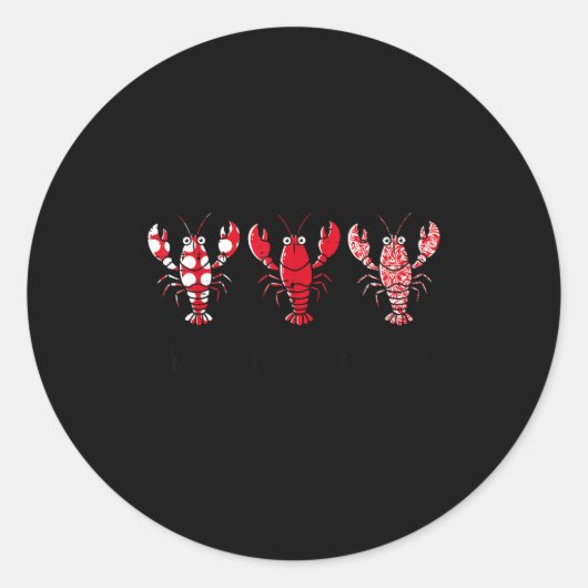 Crawfish Season Crayfish Patterns Cajun Boil Men W Runder Aufkleber (Vorderseite)