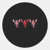 Crawfish Season Crayfish Patterns Cajun Boil Men W Runder Aufkleber (Vorderseite)