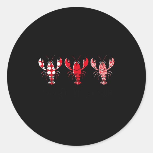 Crawfish Season Crayfish Patterns Cajun Boil Men W Runder Aufkleber (Vorderseite)
