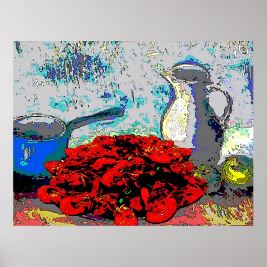 Crawfish Still Life, Fauvismus Poster (Vorne)