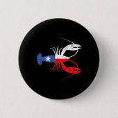 Crawfish Texas Crawdaddy Southern Food Mardi Gras Button (Vorderseite)