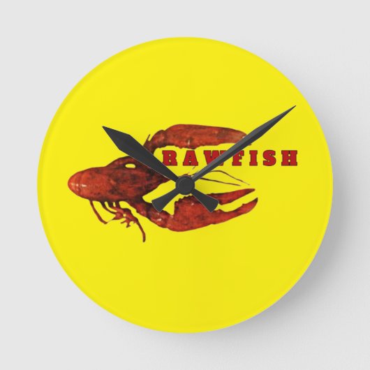Crawfish Wall Clock Runde Wanduhr (Vorderseite)