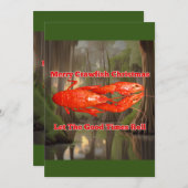 Crawfish Weihnachtskarte Feiertagskarte (Vorne/Hinten)