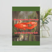 Crawfish Weihnachtskarte Feiertagskarte (Stehend Vorderseite)