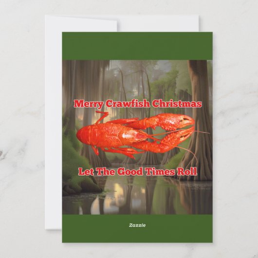Crawfish Weihnachtskarte Feiertagskarte (Rückseite)