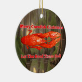 Crawfish Weihnachtskarte Keramik Ornament (Rechts)