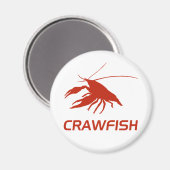 crawfish's silhouette (Red) Magnet (Vorderseite/Rückseite)