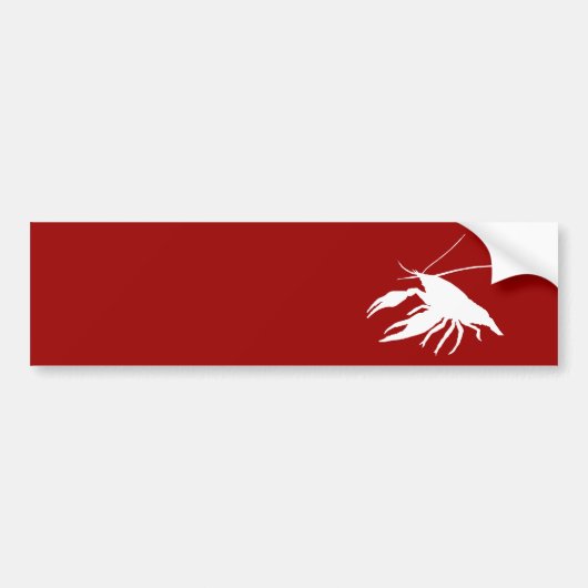 crawfish's silhouette (White) Autoaufkleber (Vorne)