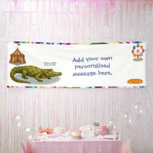 Crawford, bemalter Zirkuskrokodil Banner