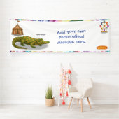Crawford, bemalter Zirkuskrokodil Banner (Insitu)