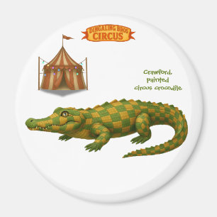 Crawford, bemalter Zirkuskrokodil Magnet