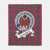 Crawford Clan Abzeichen Tartan Kariert Fleecedecke (Vorderseite)