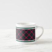 Crawford Clan Dark Red Scottish Tartan Espressotasse (Rechts)
