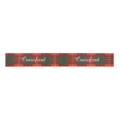 Crawford-Clan karierter schottischer Tartan Ripsband (Vorderseite)