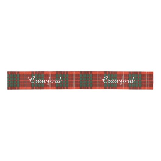 Crawford-Clan karierter schottischer Tartan Ripsband (Vorderseite)