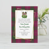 Crawford Clan Scottish Symbols Wedding Einladung (Stehend Vorderseite)