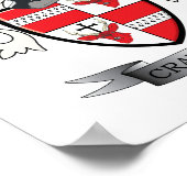 Crawford Familienwappen Coat of Arms Poster (Ecke)
