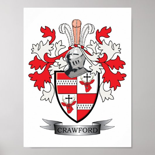 Crawford Familienwappen Coat of Arms Poster (Vorne)